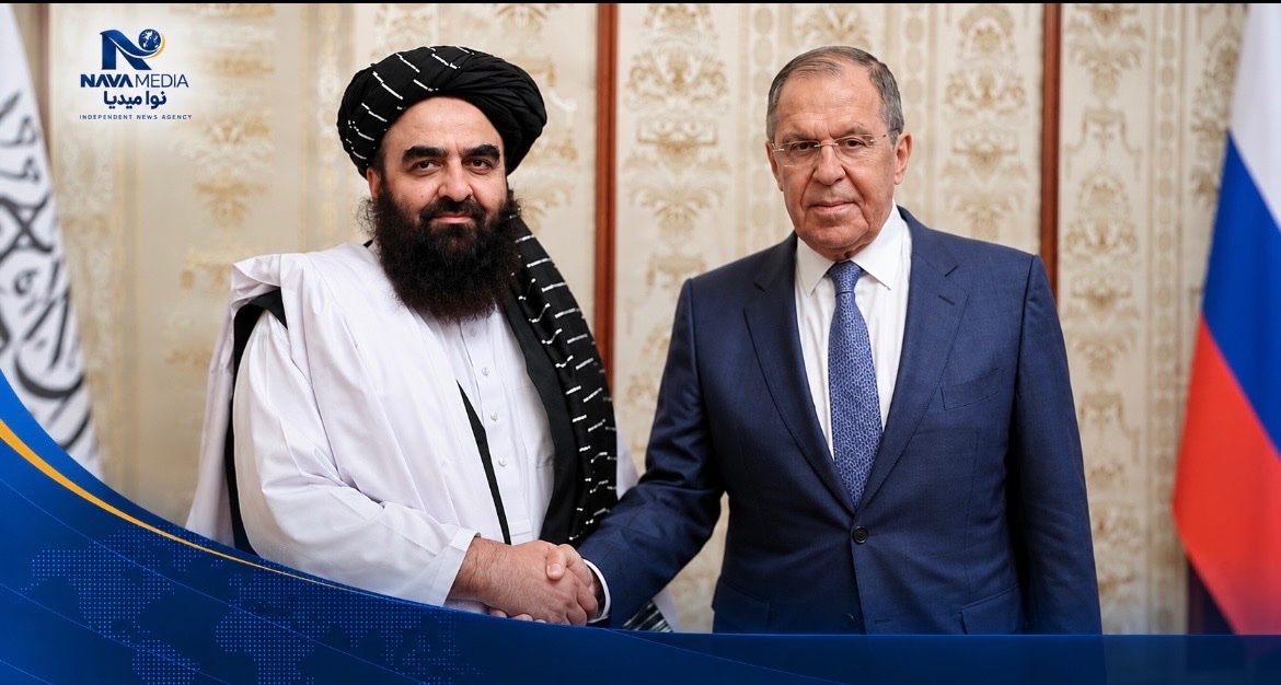 دیدار لاوروف با وزیر خارجه طالبان در مسکو