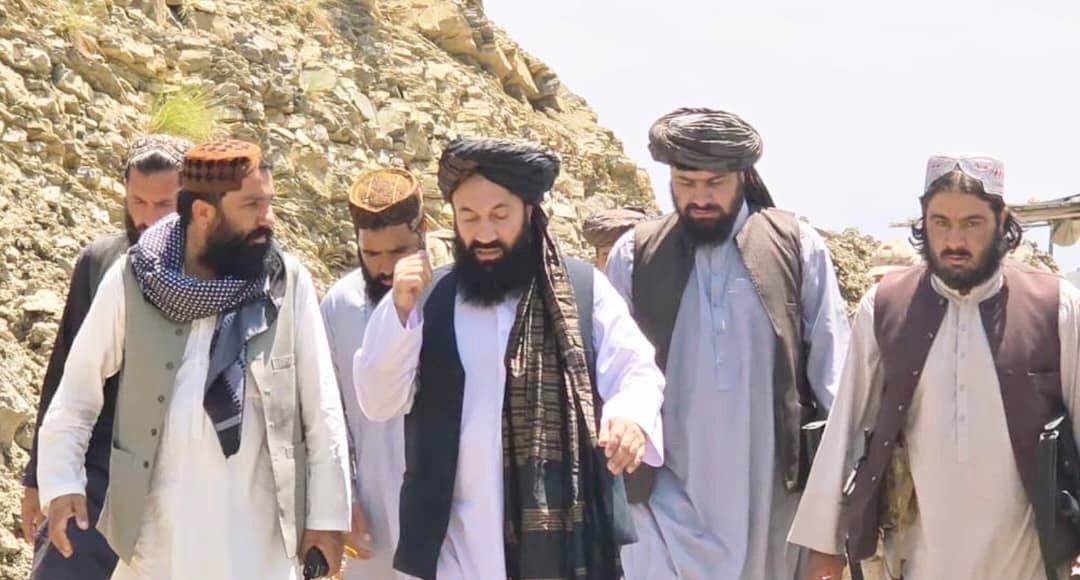 بازدید والی طالبان از منطقه نوار مرزی در خوست